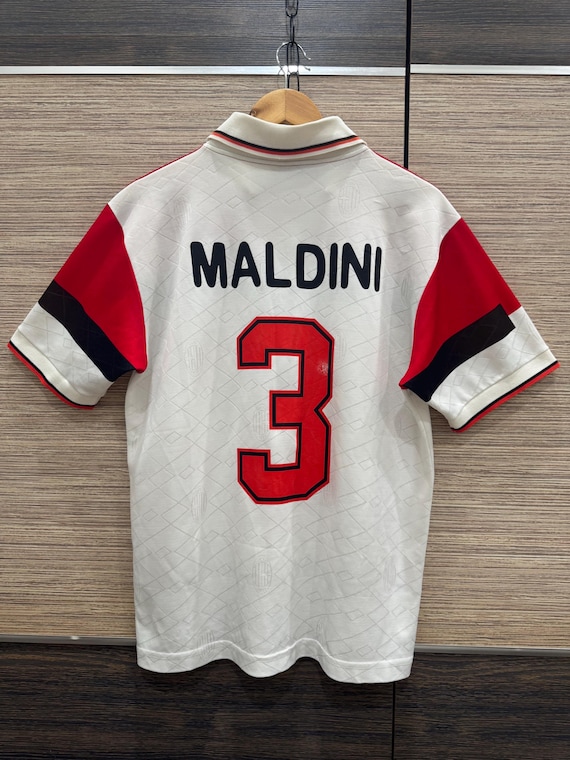 Vintage Lotto AC Milan 1994-1995 Home Soccer Calcio Jersey Mens #3