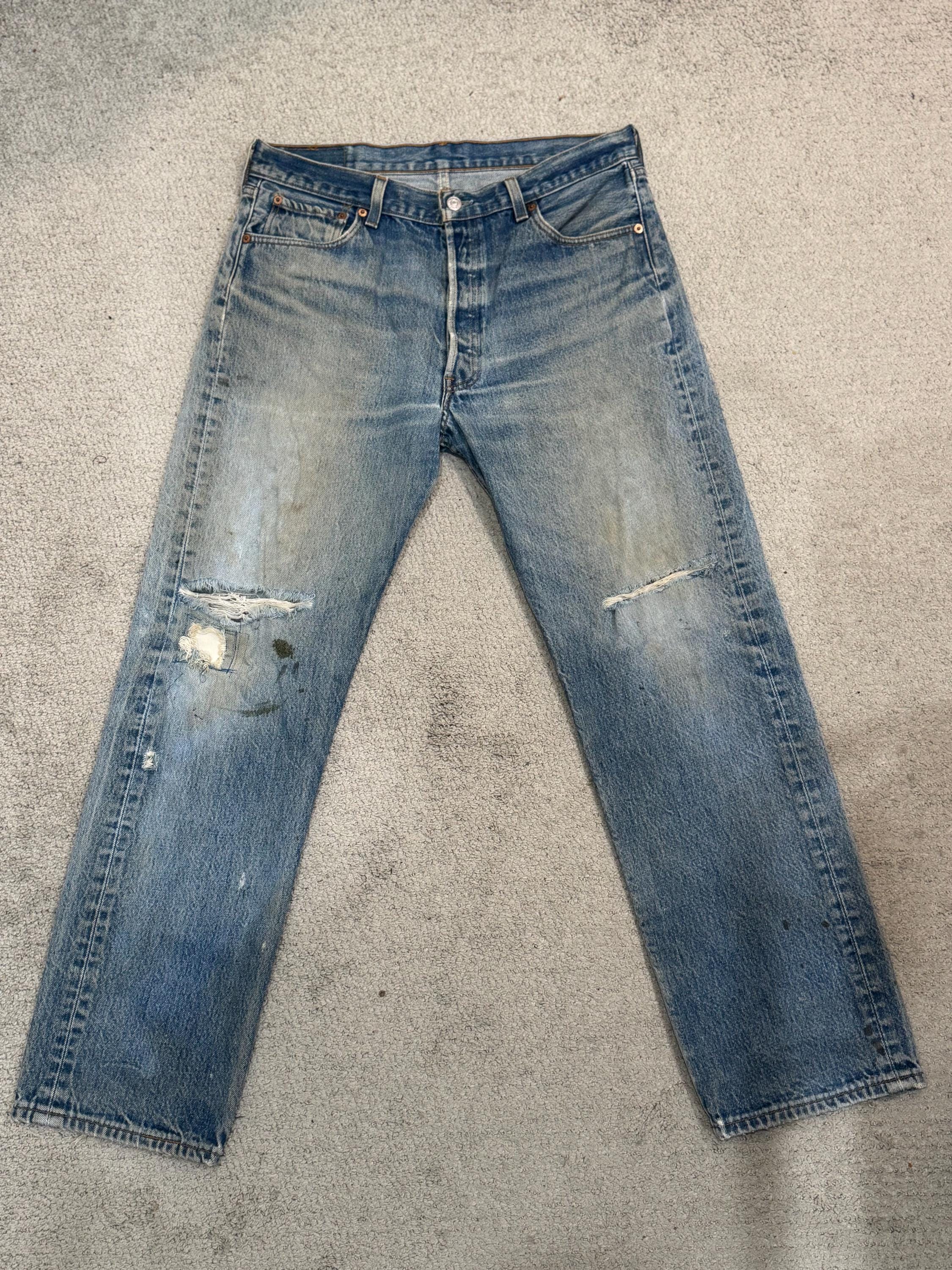 Distressed Vintage 90s Levis 501 Button Stamp 653 Made in USA - Etsy