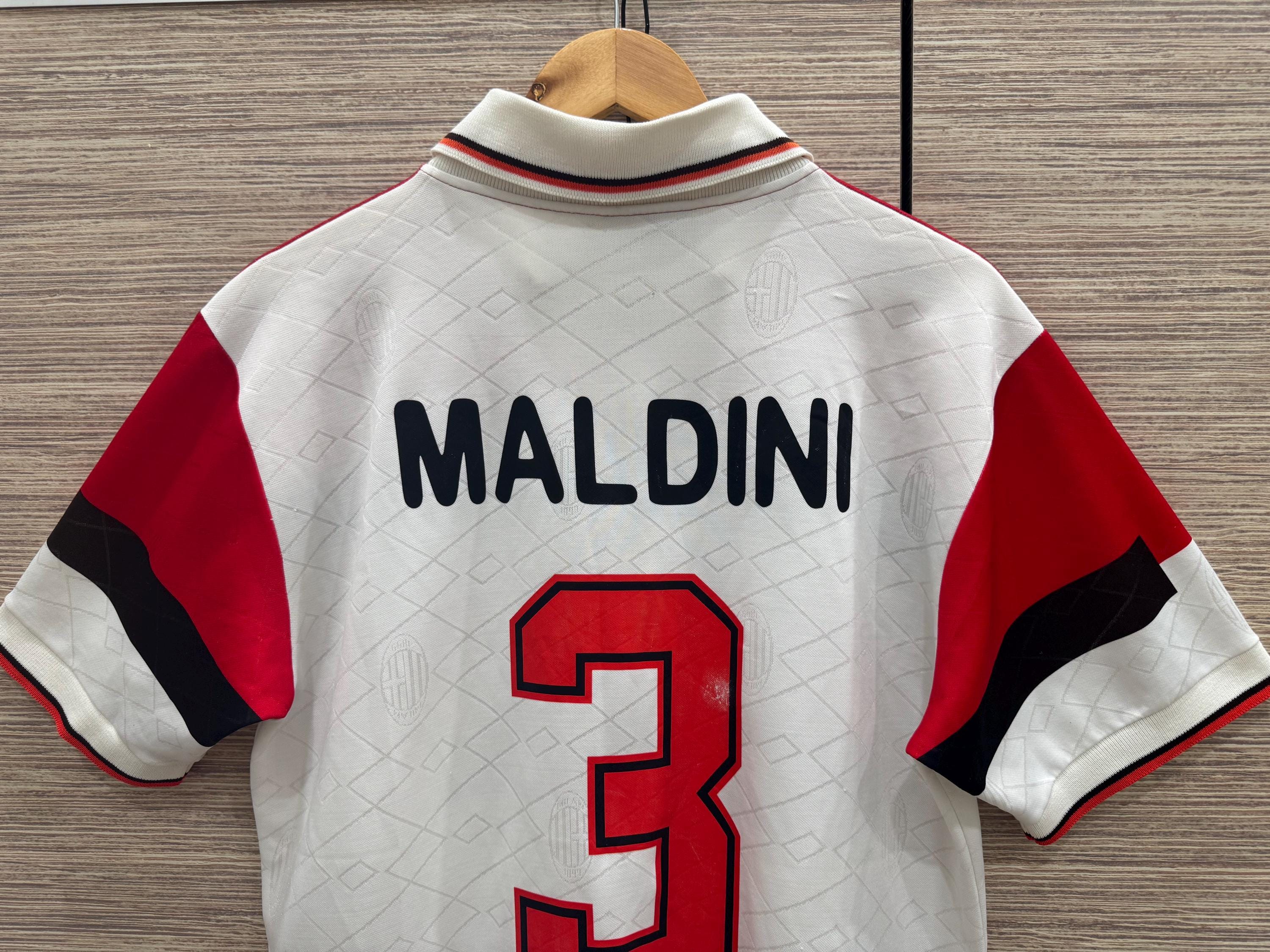 Vintage Lotto AC Milan 1994-1995 Home Soccer Calcio Jersey Mens #3