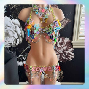Custom Rave Top Glow Party Outfit for Festival Glow in the Dark Outfit Rave Glow Top Glow Accessories Glow Galaxy Alien Star Glow in Dark