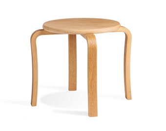 Tabouret en contreplaqué de chêne, bureau à domicile, espaces publics, chaise et tabouret de haute qualité, bois de chêne naturel, meubles en contreplaqué certifiés FSC, durable