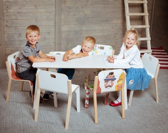 Table pour enfants en contreplaqué de bouleau, meubles pour enfants de haute qualité, pour chambre d'enfants