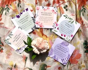 Spanish & English Mindful Affirmation Cards | Affirmation Cards for Women | Gift for Her | Affirmation Card Deck | Meditation Cards