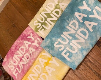 Sunday Funday Tie Dye Adult and Youth T-shirt