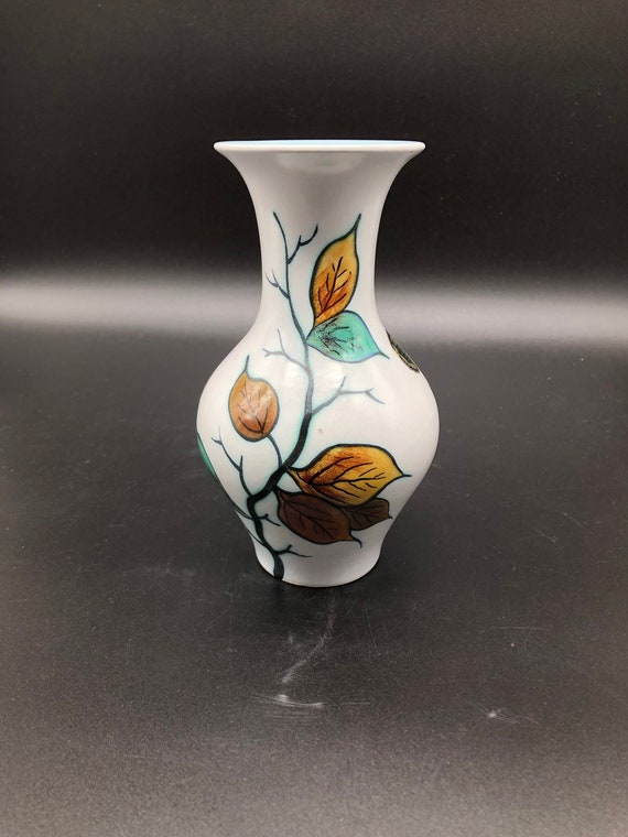 telex kat Uitwisseling Vintage Plateel Gouda Holland Ceramic Vase Décor 'autumn - Etsy