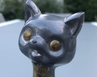 非売品　cat's pow 看板　アンティーク ビンテージ40's○CAT'S PAW アドバタイジングメタルサイン