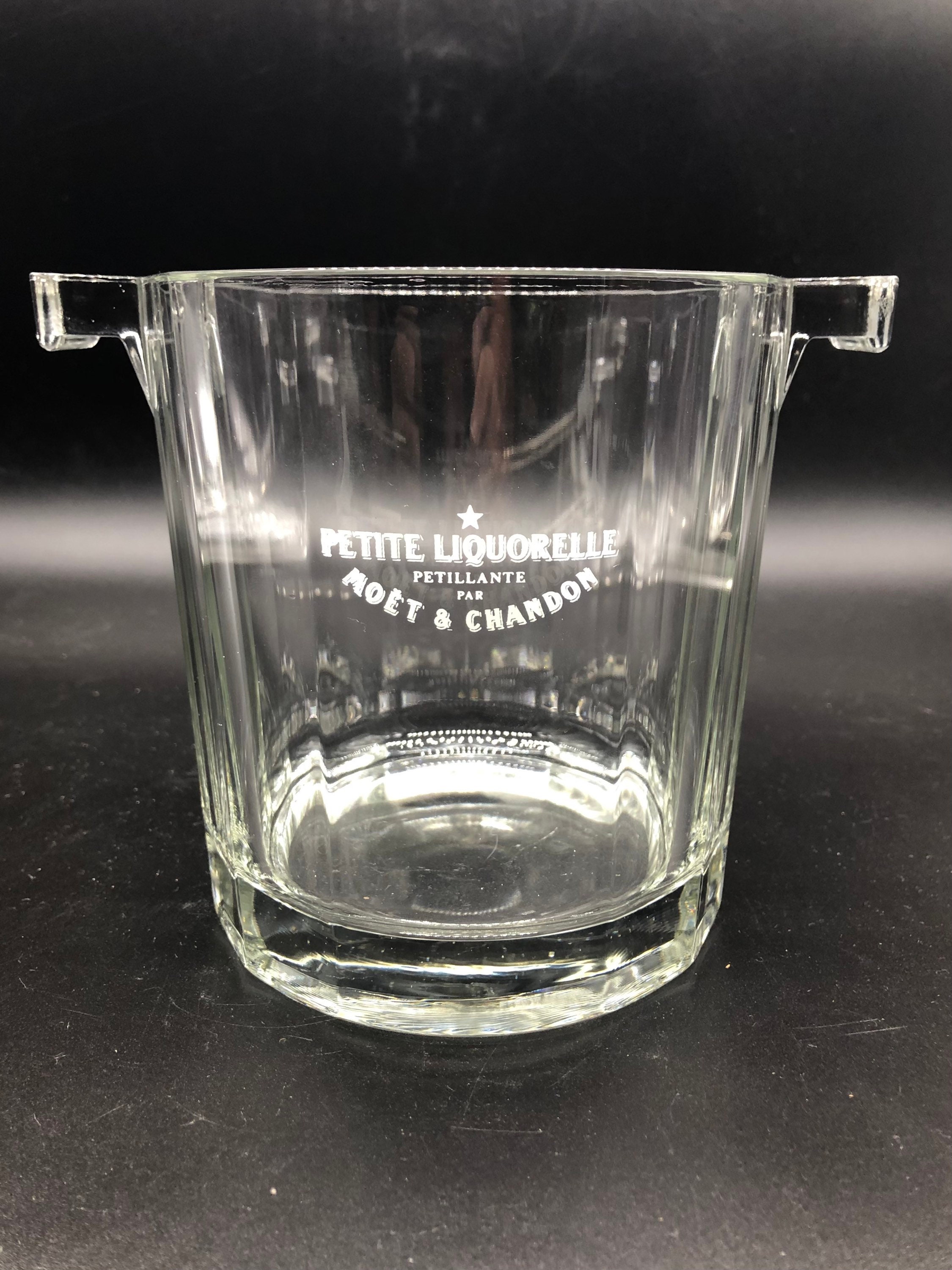 Vintage Mo t Chandon Petite Liquorelle Clear Glass Ice Bucket