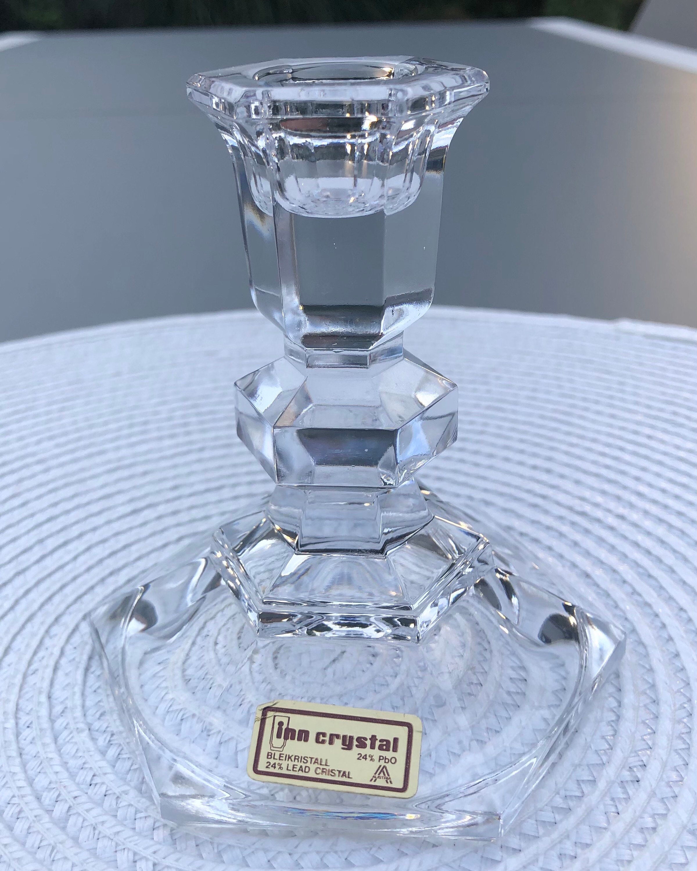 INN Bleikristall Candlestick Candle Holder 24 Lead Crystal. Etsy