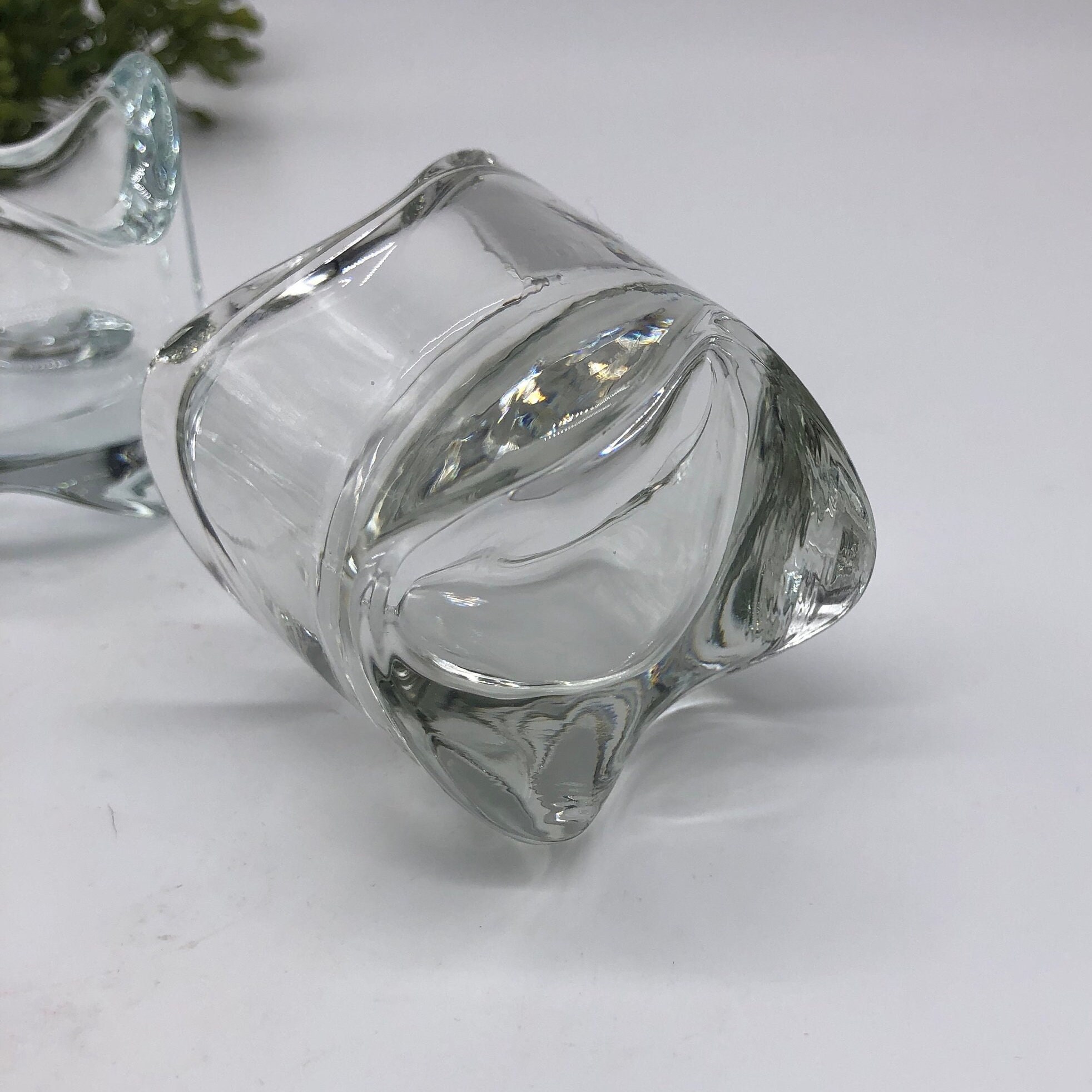 Ikea Väsnas Clear Glass Tea Light Holder, Candle Holder, Votive, Wavy Edges, Stackable, Set of 4
