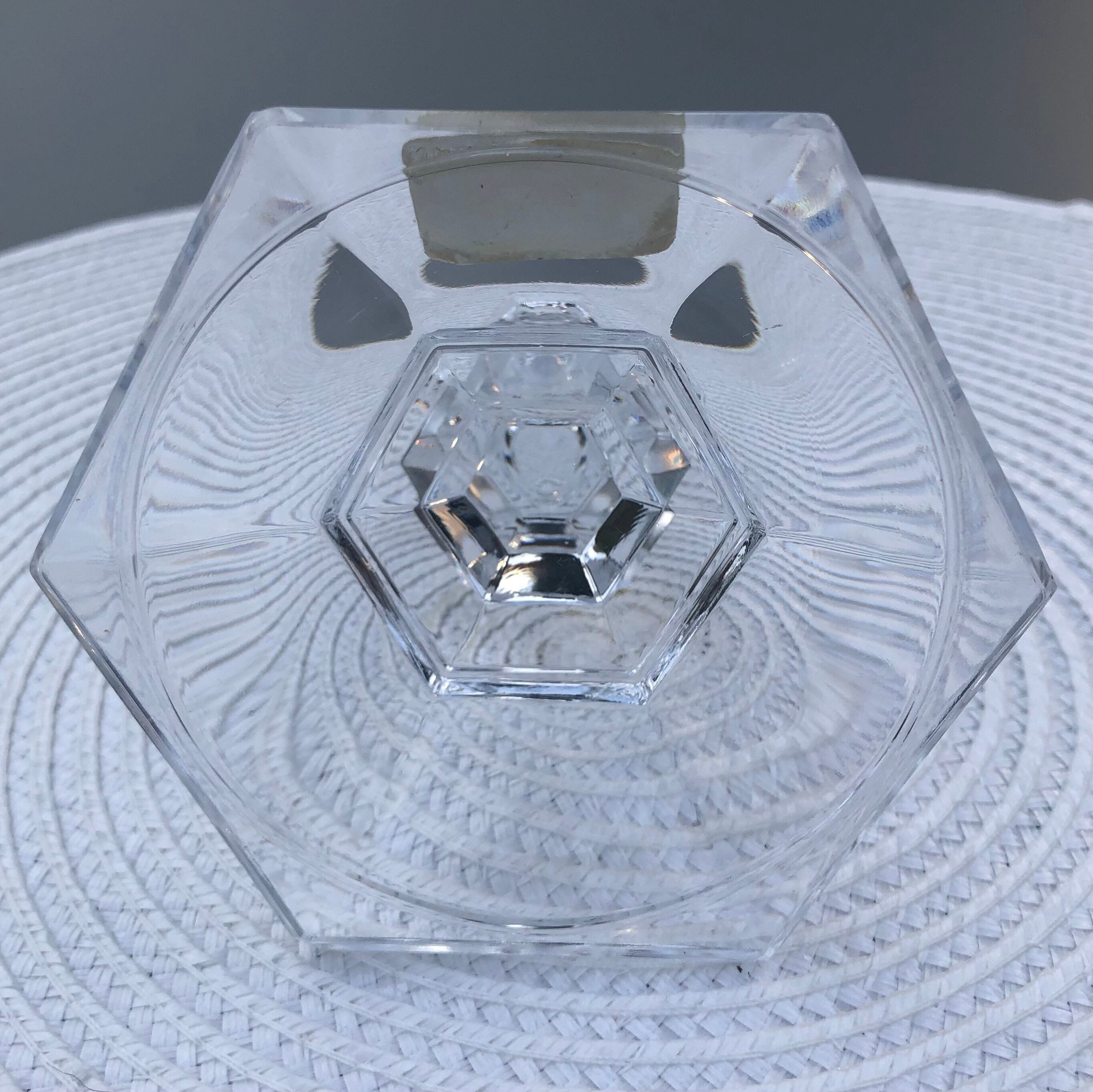 INN Bleikristall Candlestick, Candle Holder, 24 Lead Crystal. Octagon