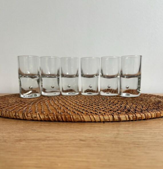 Juego De 6 Vasos Chupito De Cristal Liso – Set De 6 Cm Para Licores, Perfecto Para Bar, Fiestas Y Regalos (Incluye Estuche Y Pegatina Para Regalo)