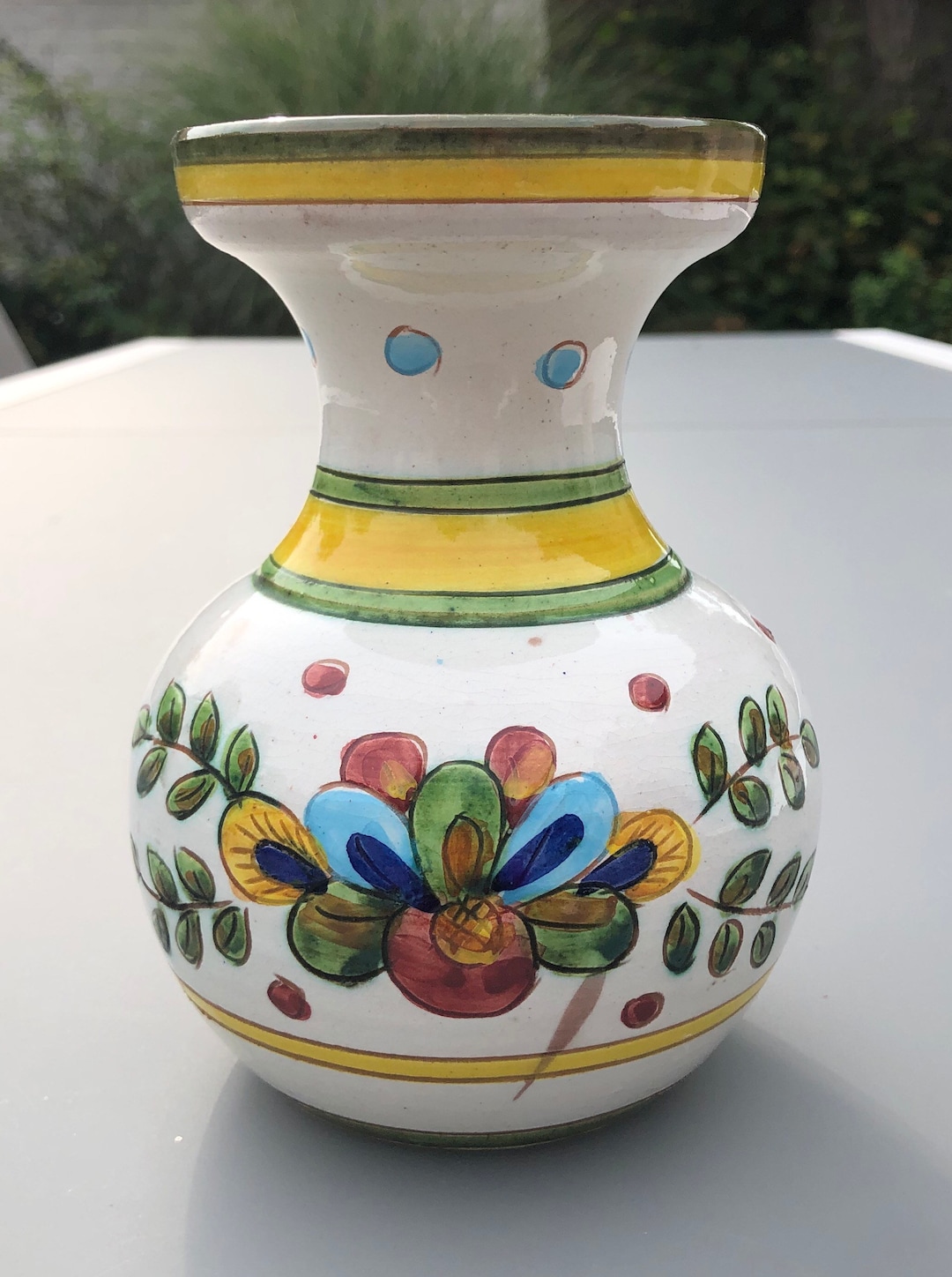 工芸品 Vintage vase from artec Vintage Ars Deruta Italy Artisanal Ceramic Vase