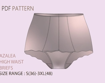 Plus Size High-Waisted Briefs Sewing Pattern • Full Coverage Lingerie DIY (PDF Pattern)