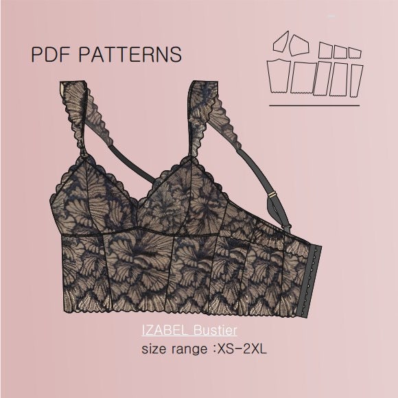 Cindy Vintage Style Longline Bra Pattern With Underwire and Soft