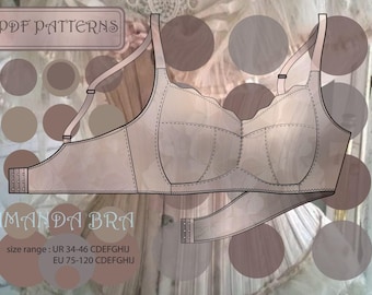 Plus Size Minimizer BH Schnittmuster: Amanda Design