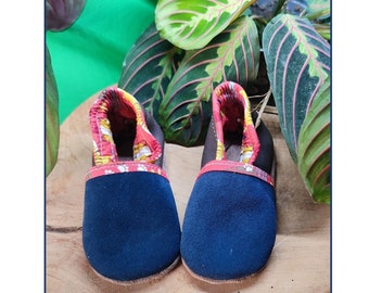 Leather slippers for children size 19