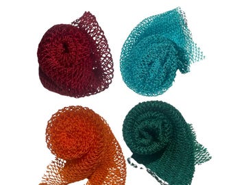 Eponge africaine en filet - Authentique avec noeuds - Importée du Ghana en Afrique