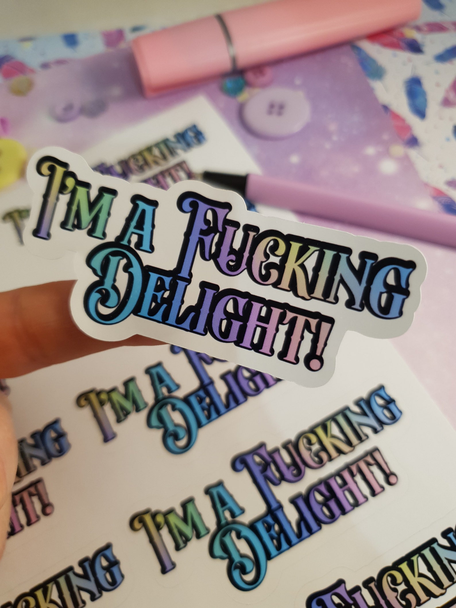 Pegatinas de palabras groseras Palabra jura que soy una Etsy