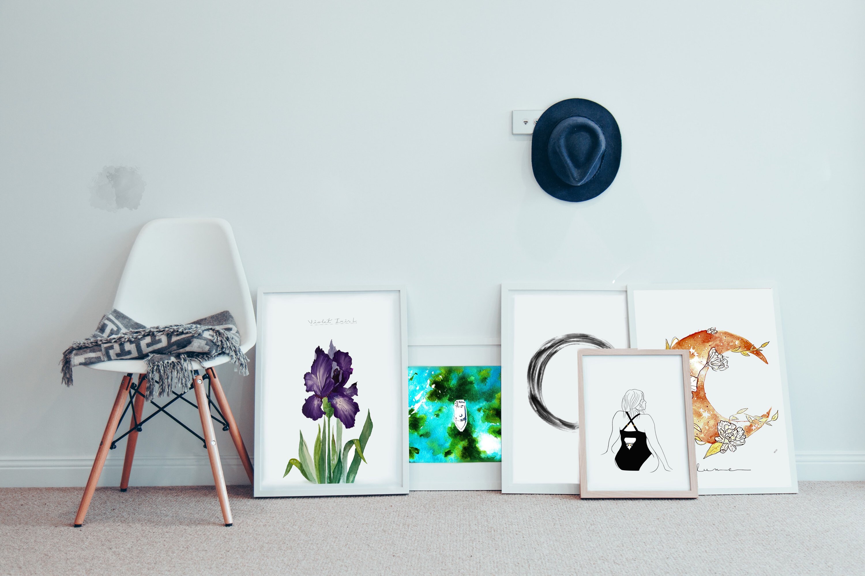 Moderne Wanddekoration für Boho Schlafzimmer minimalistischer | Etsy