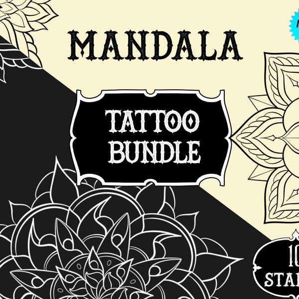 Procreate Mandala tattoo stamps | Tattoo flash | Tattoo stencil | Procreate stamps | Procreate brush