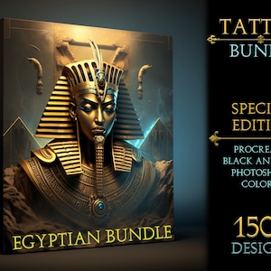 150+ Procreate Egyptian tattoo bundle | Procreate Egypt | Procreate tattoo | Procreate flash | Tattoo flash | Procreate stamps