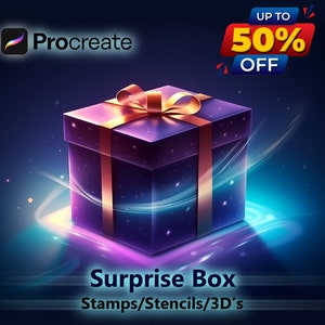 Limited Edition Surprise Box | 100 Procreate Tattoo Stamps + 3D Models | Unique Stencils & Flash Designs - Tattoo Artists | Instant Download