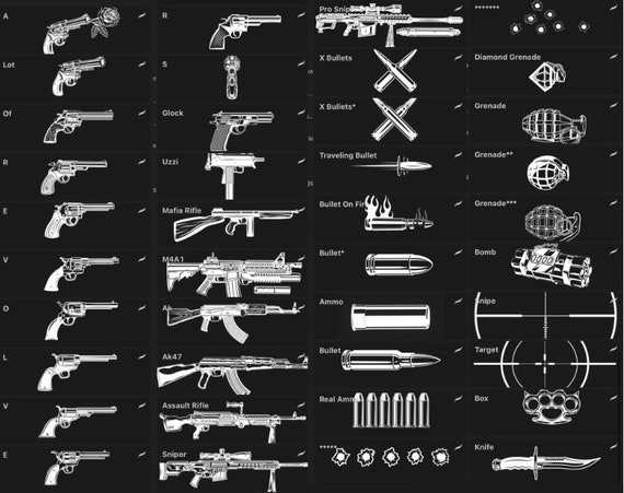 40 Procreate Guns Stamps Tattoo Stencil Procreate Bundle - Etsy 40 Procreate Guns Stamps Tattoo Stencil Procreate Bundle - Etsy