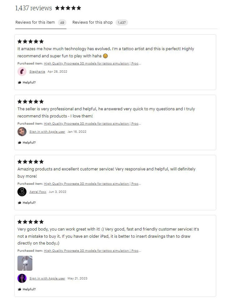 May include: Screenshots of four customer reviews for a product on a website. The reviews are all positive and praise the product's quality, customer service, and ease of use. The reviews are from different customers and include their names and dates of purchase.