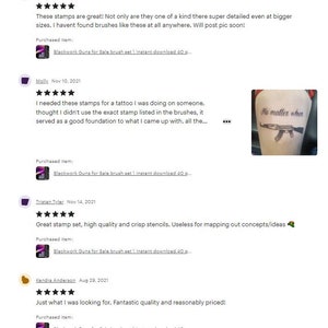 40 Procreate Gun Stamps | Blackwork Tattoo Flash Bundle - Etsy