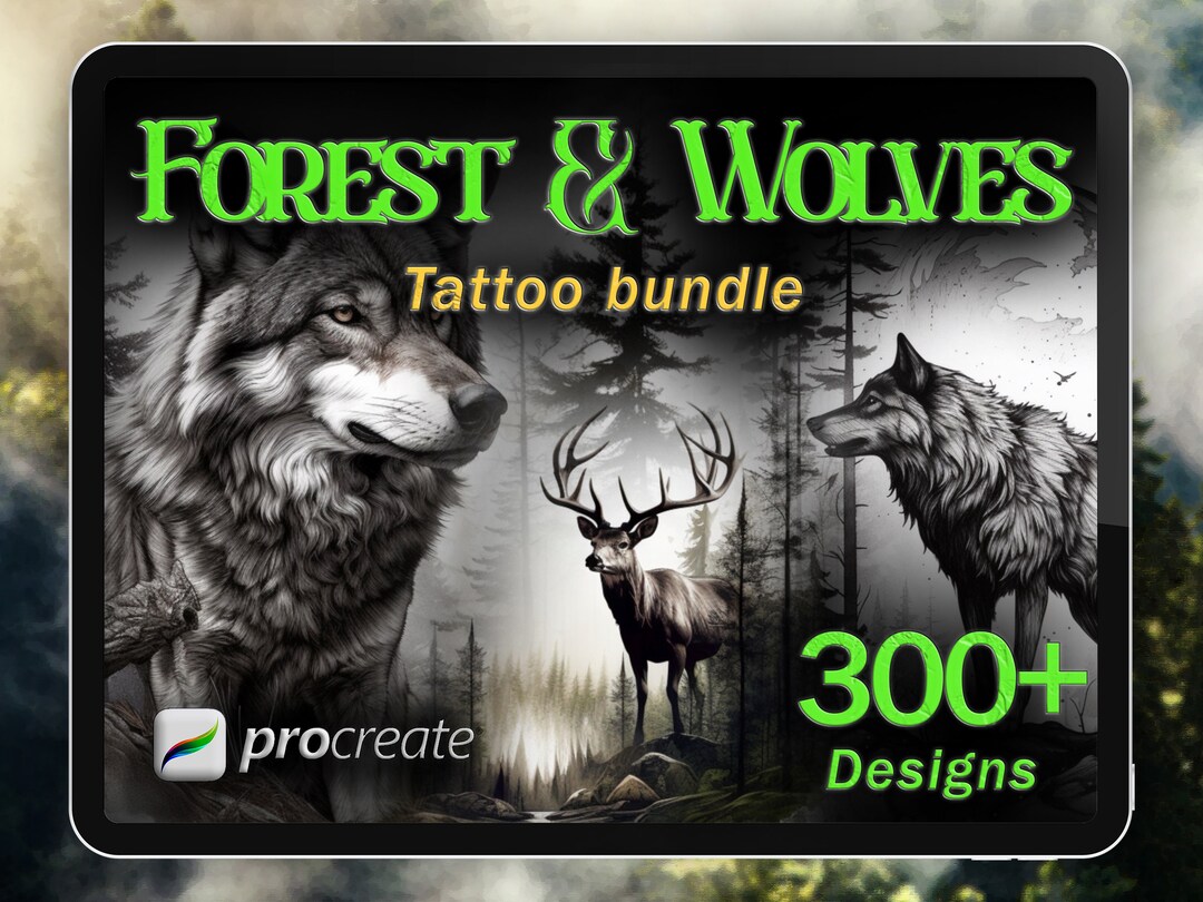 forest-and-wolves-tattoo-bundle-300-original-black-grey-tattoo