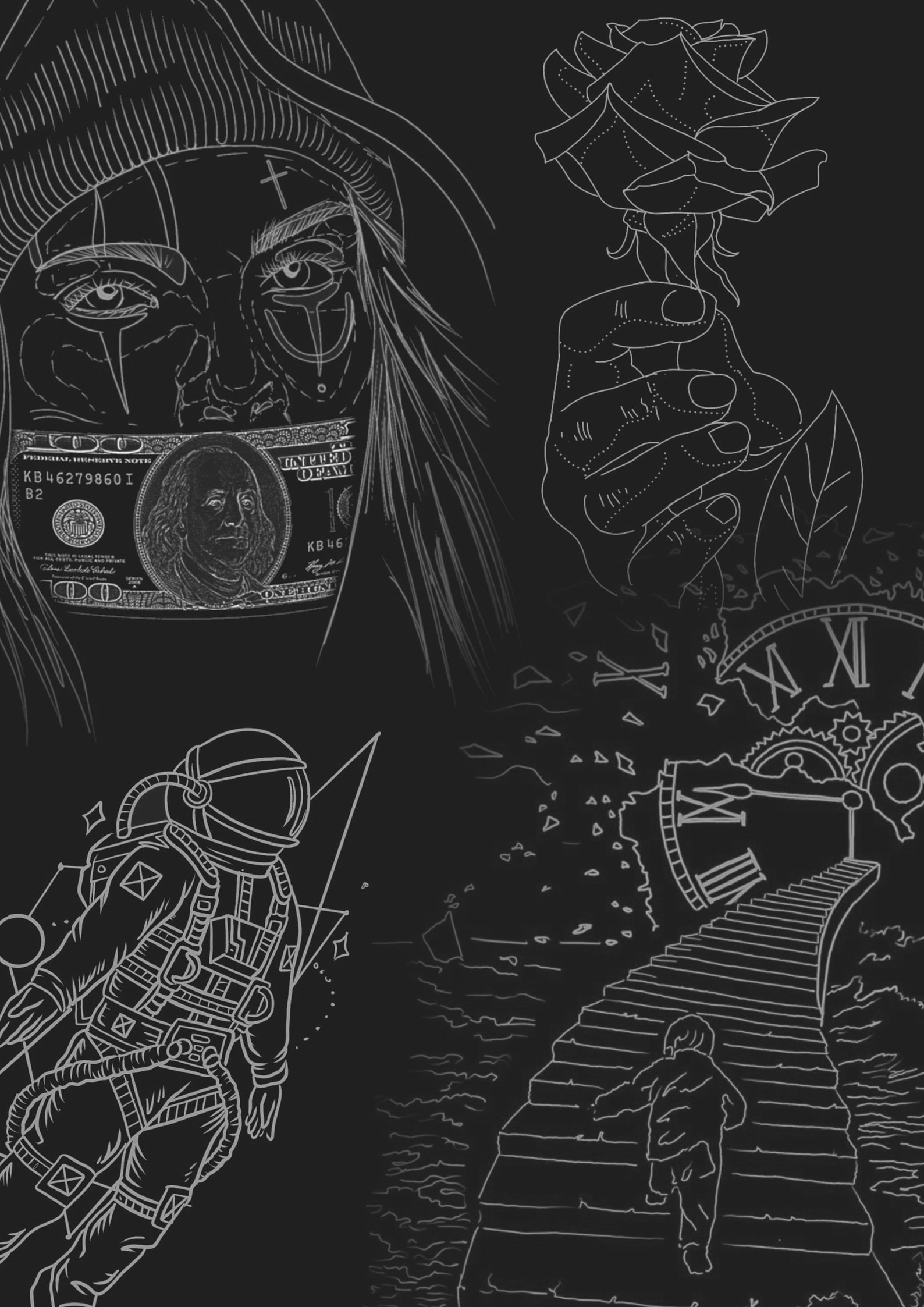 100 Procreate Tattoo Stencils Procreate Stamps Procreate Etsy