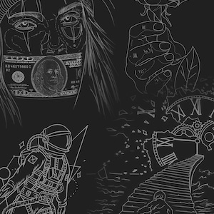 100 Procreate Tattoo Stencils Procreate Stamps Procreate Brushes Procreate Bundle Tattoo Flash