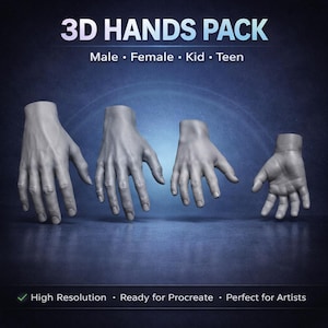 Procreate 3D Female Legs Models | 15 Realistic Tattoo Simulation Leg OBJs | 3D Body Mockup for Tattoo Artists | iPad Procreate Tool