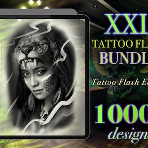 XXL Procreate Tattoo flash bundle | Procreate flash | Procreate tattoo | Tattoo design | Procreate stamps