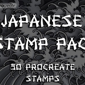 50 High-Resolution Japanese Tattoo Stencils | Procreate Tattoo Stamps | Customizable Tattoo Designs | Easy-to-Use for Tattoo Artists