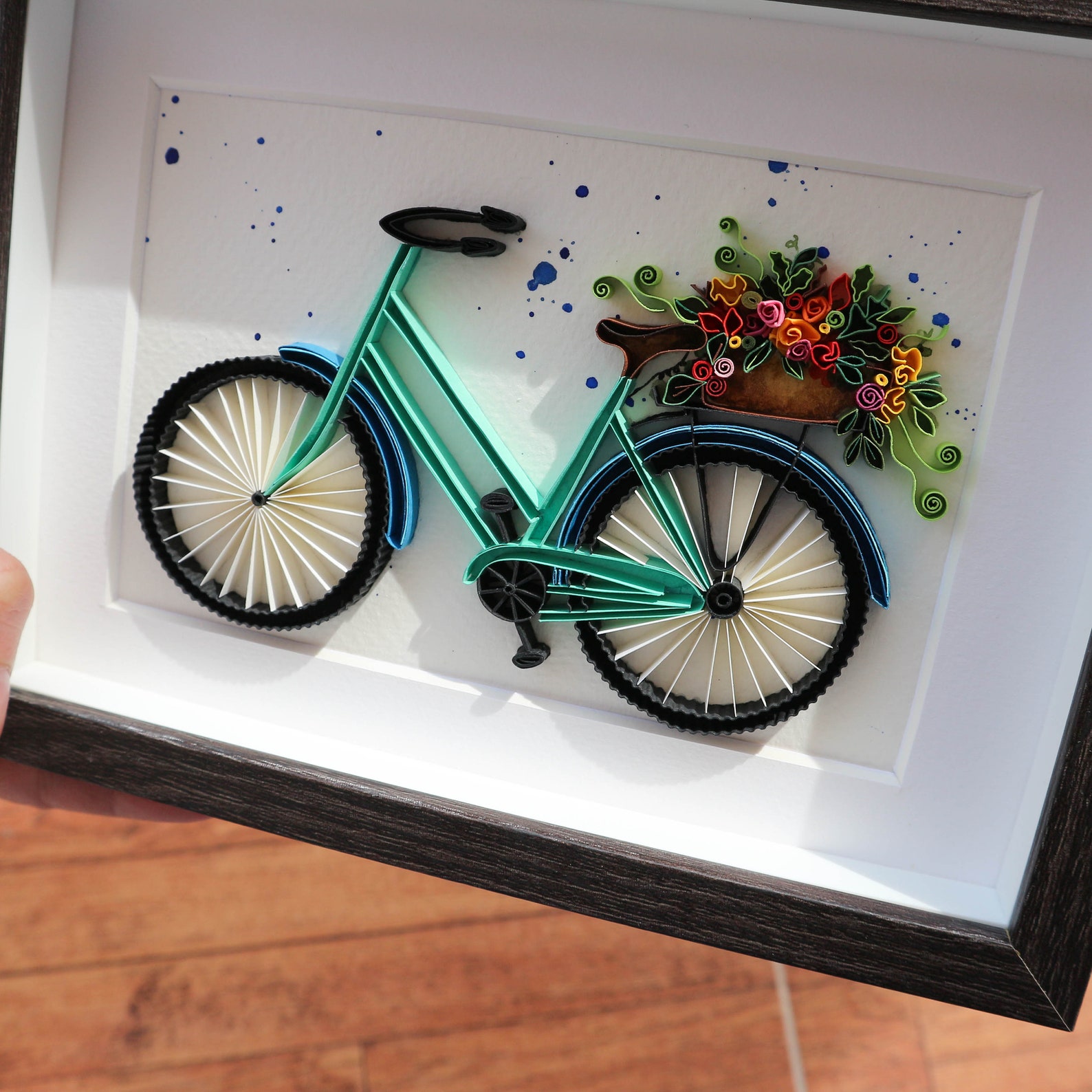 FahrradLiebhaber Papier Quilling handgemachte