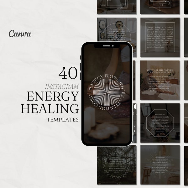 40 Energy healing post templates, self-care, self-improvement, self-help, spirituality