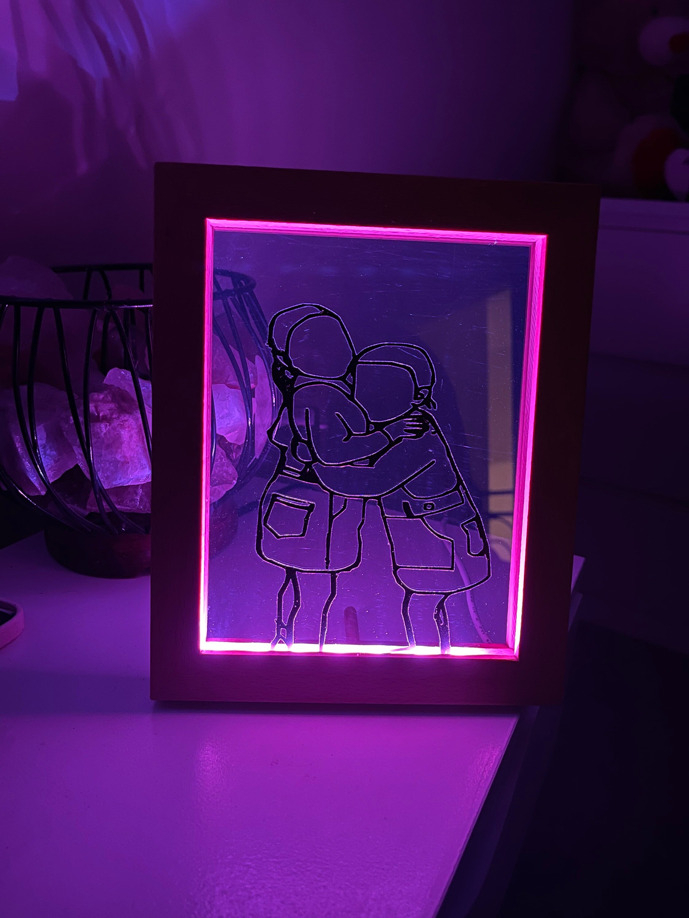 Cadres lumineux personnalisés Etsy