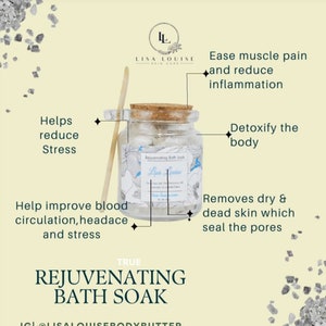 Bath Soak with Dead Sea Salt Set of 2 | Natural Lavender | Selfcare Gifts | Bath Salt set |