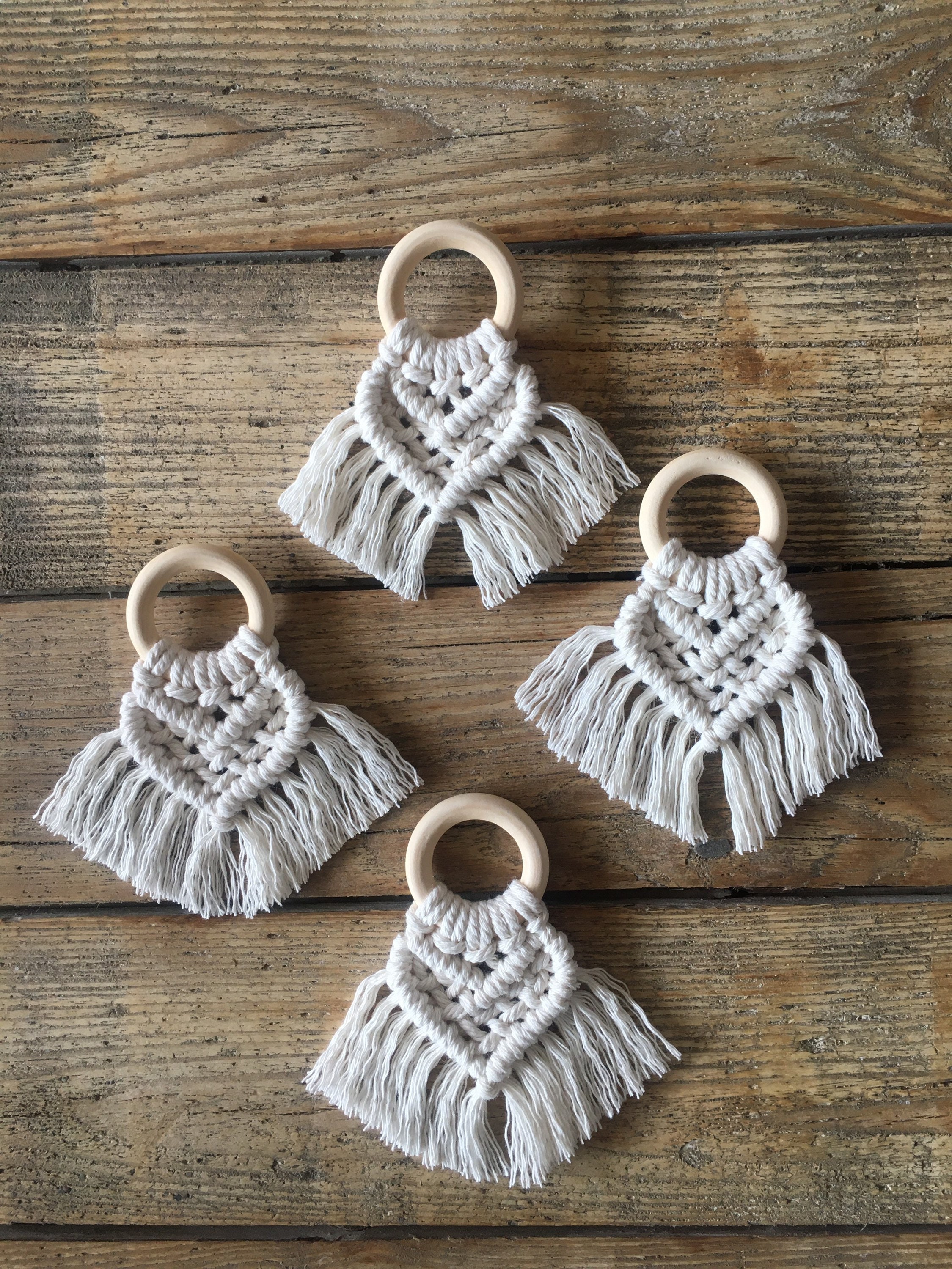 Napkin rings macrame Etsy