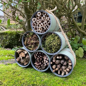 Insect Hotel, Bug Hotel, Upcycled Tin Bug, Insect Hotel, Wildlife Gifts, Gardening Gifts, Mothers Day Garden Gift, Fathers Day Garden Gift