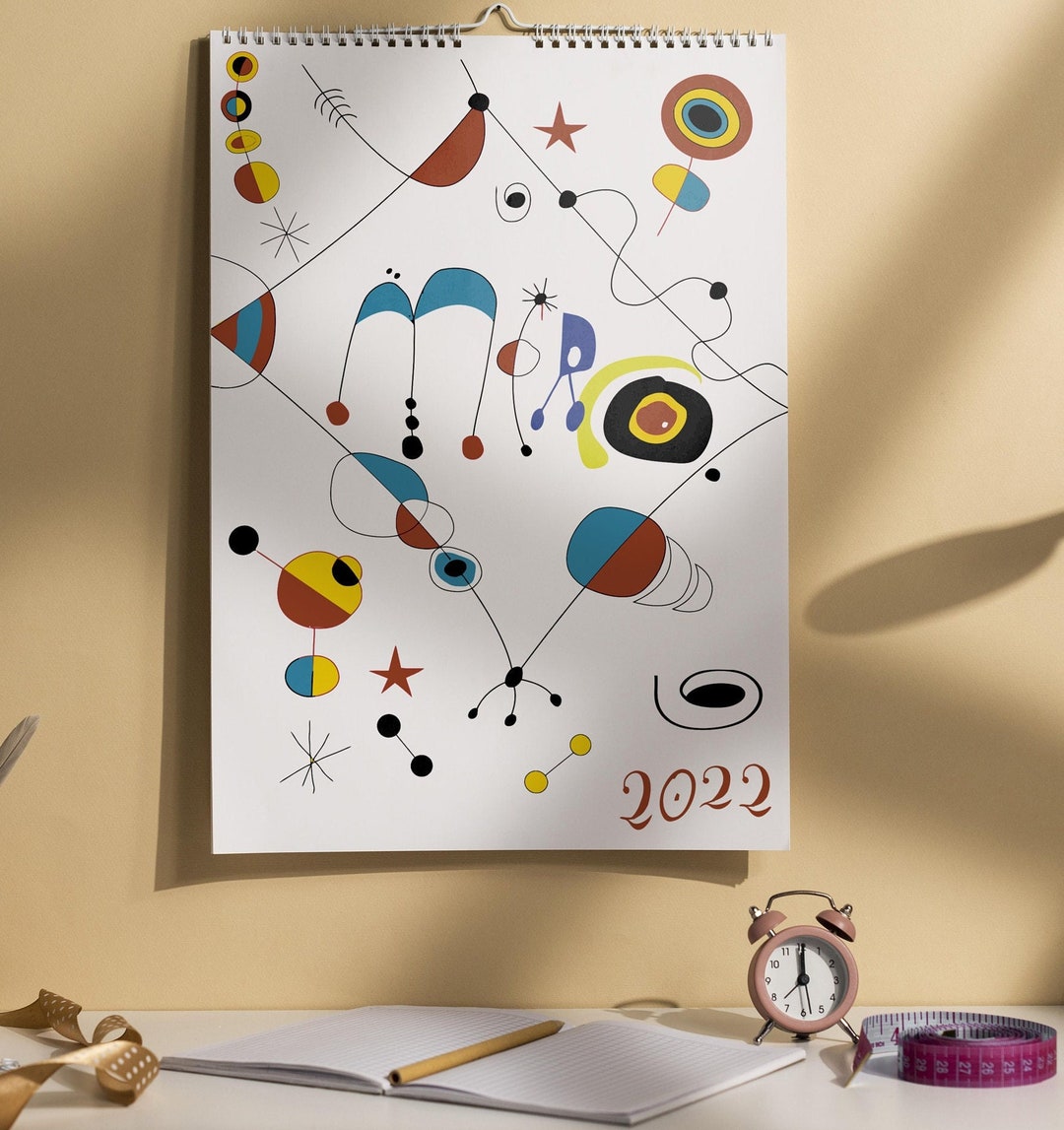 Wall Calendar 2022 Best Art Joan Miro Etsy