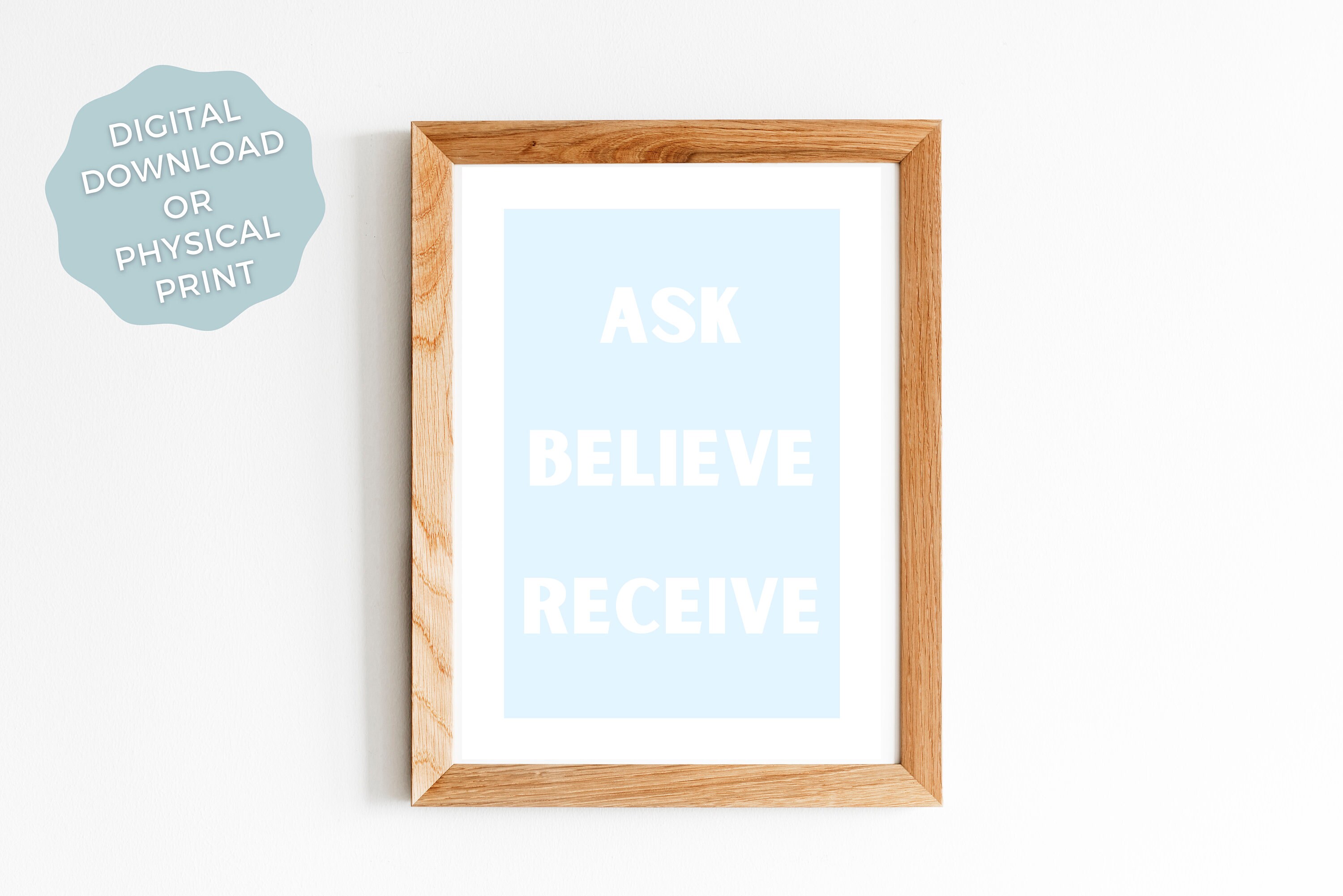 Ask Believe Receive Print or Digital Download Law of | Etsy