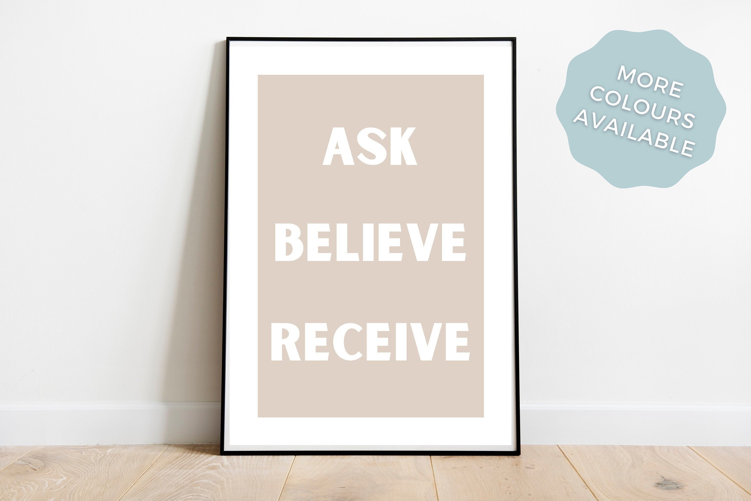 Ask Believe Receive Print or Digital Download Law of | Etsy