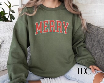 Merry Christmas Sweatshirt, Christmas Shirts, Christmas Sweatshirt, Christmas Shirt for Women, Christmas Crewneck Sweatshirt, Holiday Gift