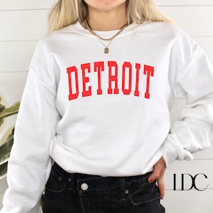 Detroit Hockey Crewneck, Red Wings Hockey, Hockey Crewneck, Detroit Crewneck, Vintage Red Wings, Hockey Lover, Detroit Crewneck, Hockey