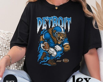 Detroit Football T-Shirt, Lions football Crewneck, Detroit Grit, Detroit Lions Football, Detroit Football Sweatshirt
