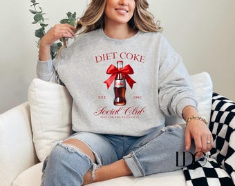 Diet Coke Social Club Crewneck - Coca Cola Lover Sweatshirt