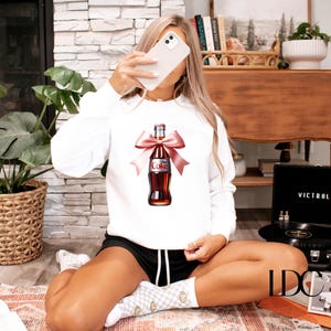Diet Coke Pink Bow Sweatshirt, Diet Coke, Diet Coca Cola Sweatshirt, Coke Lover, Trendy Sweatshirt Diet Coke Fan, Gift for Diet Coke Drinker