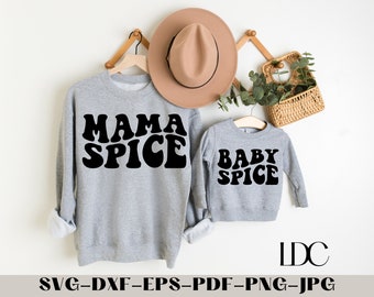 Mama and Baby Spice SVG, Mama Spice, Baby Spice, Mama and Mini SVG, Digital Download